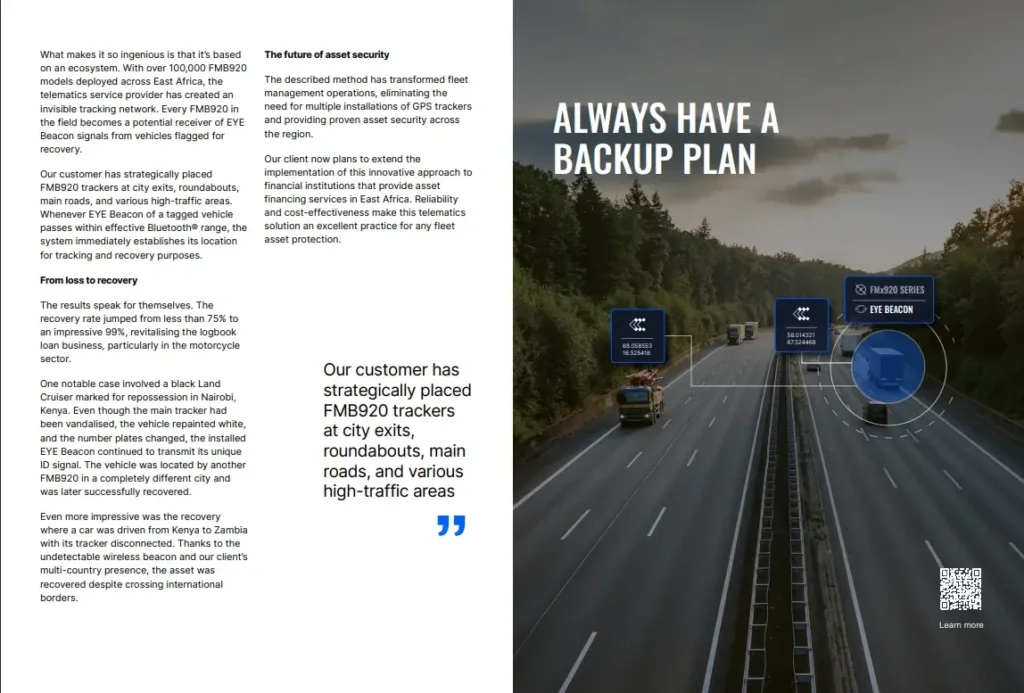 Asset Tracking Excerpt; courtesy of Teltonika